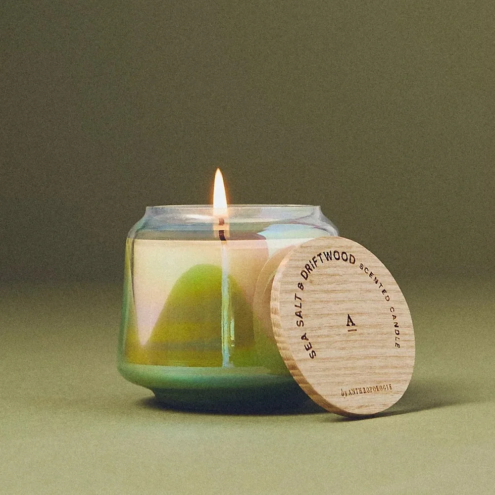 New Anthropologie The Gather Mini Candle: Sea Salt & Driftwood 5.82 oz - Picture 1 of 2